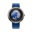 Montre CIGA Design pour hommes en argent avec bracelet en caoutchouc U Blue Planet Titanum 46MM Automatic