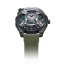 Ανδρικό ρολόι Mazzucato με λαστιχάκι LAX Dual Time Black / Green - 48MM Automatic