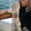 Zlaté pánské hodinky Ralph Christian s gumovým páskem The Equinox Chrono - Royal Dusk 47MM