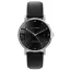 Reloj Henryarcher Watches plata para hombre con correa de cuero Sekvens - Dunkel 40MM Automatic