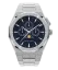Men's silver Paul Rich watch with steel strap Frosted Star Dust II Moonphase - Silver 43MM