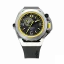 Czarny męski zegarek Mazzucato z gumowym paskiem RIM Scuba Black / Yellow - 48MM Automatic