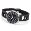 Strieborné pánske hodinky Squale s gumovým pásikom 1521 Classic Rubber - Silver 42MM Automatic