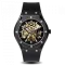 Reloj negro Ralph Christian de hombre con goma Prague Skeleton Deluxe - Black Automatic 44MM