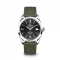 Stříbrné pánské hodinky Milus s koženým páskem Snow Star Night Black 39MM Automatic