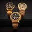 Orologio da uomo in oro Louis XVI con cinturino in acciaio Frosted Le Monarque 1213 - Gold 42MM