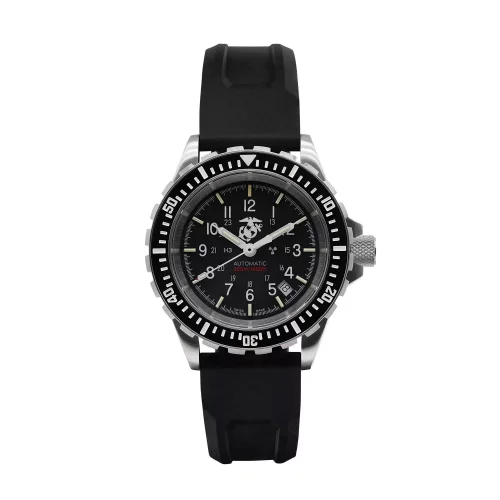 Srebrni muški sat Marathon Watches s čeličnim pojasom Official USMC™ Large Diver's 41MM Automatic