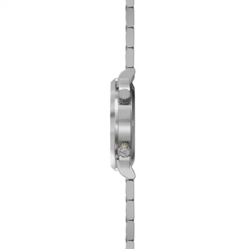 Męski srebrny zegarek Circula Watches ze stalowym paskiem SuperSport - Blue 40MM Automatic