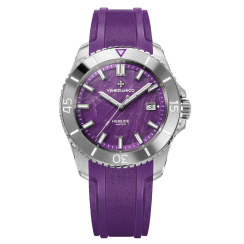 Stříbrné pánské hodinky Venezianico s gumovým páskem Nereide Ametista 4521545 42MM Automatic