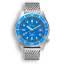 Reloj Squale plateado para hombre con correa de acero 1521 Ocean Mesh Blasted - Silver 42MM Automatic