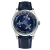 Men's silver OLTO-8 with leather strap ROTO Ocean Blue Dial Upgraded 39MM Automatic