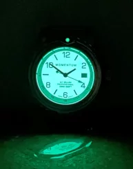 Herrenuhr aus Silber Momentum Watches mit Stahlband Splash White / Pink 38MM