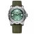 Muški srebrni sat Phoibos Watches sa kožnim remenom Great Wall 300M - Green Automatic 42MM Limited Edition
