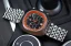 Zilveren herenhorloge van Straton Watches met stalen riem Comp Driver Black / Orange 42MM