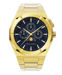 Relógio Paul Rich ouro para homem com bracelete em aço Star Dust II Moonphase - Gold 43MM