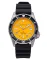 Reloj Momentum Watches Plata para hombres con una banda elástica M20 DSS Diver Black Hyper Rubber Yellow 42MM