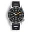 Stříbrné pánské hodinky Squale s gumovým páskem 1521 Classic Rubber - Silver 42MM Automatic