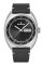 Men's silver Delbana Watch with rubber leather Locarno Silver / Black 41,5MM