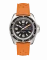 Relógio Momentum Watches prata para homens com pulseira de borracha Sea Quartz 30 Orange Tropic FKM Rubber 42MM