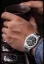 Montre Nivada Grenchen pour hommes en argent avec bracelet en acier F77 Black With Date 69000A77 37MM Automatic