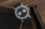 Men's silver Undone Watch with leather strap Urban Automatic Eclipse 40MM