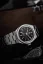 Męski srebrny zegarek Nivada Grenchen ze stalowym paskiem F77 Black No Date 68000A77 37MM Automatic