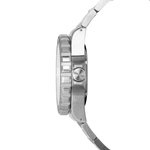 Men's silver Marathon watch with steel strap Large Diver's Quartz 41MM