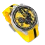 Srebrny zegarek męski Bomberg Watches z gumowym paskiem RACING CARBON YB 45MM