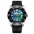 Czarny zegarek męski Phoibos Watches z gumowym paskiem Wave Master PY010ER - Automatic 42MM