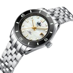 Montre Phoibos Watches pour homme en argent avec bracelet en acier Wave Master 200M - PY053DD Date Automatic 39.5MM