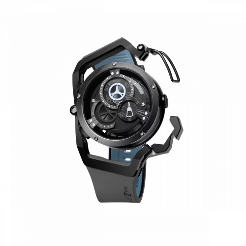 Czarny męski zegarek Mazzucato z gumowym paskiem Rim Sport Black / Grey - 48MM Automatic