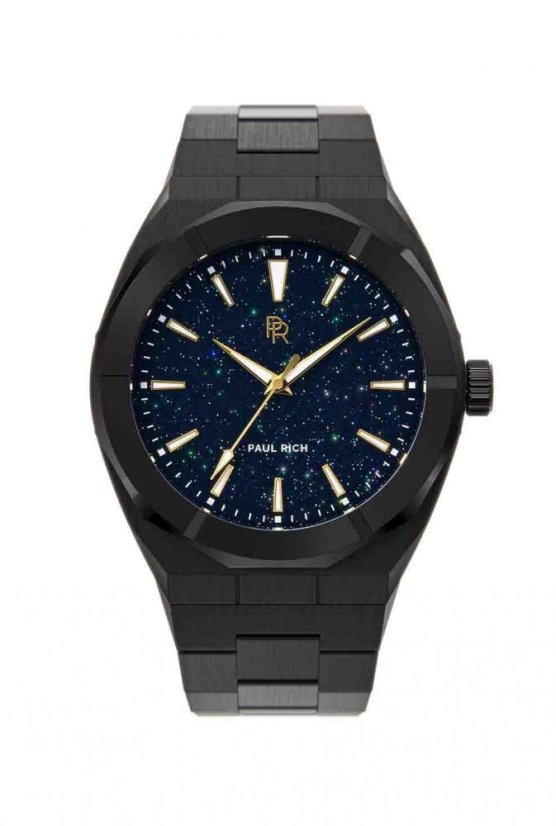 Men's black Paul Rich watch with steel strap Star Dust - Black  42MM