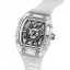 Men's silver Ralph Christian watch with steel strap The Ghost - Transparent White Automatic 43MM