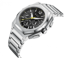 Men's silver NYI watch with steel strap Lenox - Silver 41MM