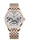 Zlaté pánské hodinky Agelocer s ocelovým páskem Schwarzwald II Series Gold / White 41MM Automatic