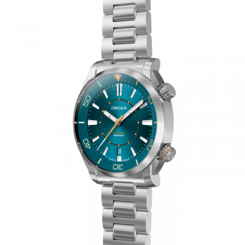 Orologio da uomo Circula Watches in colore argento con cinturino in acciaio SuperSport - Blue 40MM Automatic