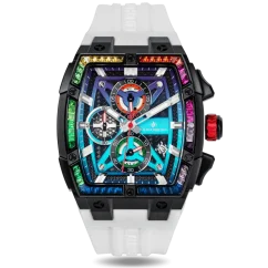 Černé pánské hodinky Ralph Christian s gumovým páskem The Polaris Chrono Ice - Arctic Prism 42,5MM