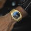Zlaté pánské hodinky Paul Rich s ocelovým páskem Frosted Star Dust - Gold 45MM