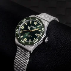Men's silver Audaz watch with steel strap Marine Master ADZ-3000-03 - Automatic 44MM