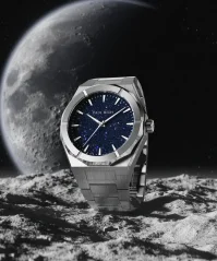 Męski srebrny zegarek Paul Rich ze stalowym paskiem Star Dust II - Silver 43MM