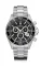 Herrenuhr aus Silber Delma Watches mit Stahlband Santiago Chronograph Silver / Black 43MM