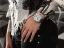 Men's silver Bomberg Watch with steel strap EDGE WHITE 43MM Automatic
