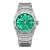 Stříbrné pánské hodinky Aisiondesign Watches s ocelovým páskem HANG GMT - Green MOP 41MM Automatic