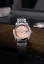 Men's silver Nivada Grenchen watch with steel strap Antarctic Spider Salmon Date 32042A04 38MM Automatic