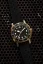 Men's gold Nivada Grenchen watch with leather strap Depthmaster Bronze 14123A16 Black Leather 39MM Automatic