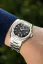 Men's silver Nivada Grenchen watch with steel strap F77 SST METEORITE MK2 68049A77 No Date 38MM Automatic