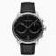 Reloj Nordgreen plateado de hombre con correa de piel Pioneer Textured Black Dial - Black Leather / Silver 42MM