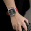 Stříbrné pánské hodinky Tsar Bomba Watch s gumovým páskem TB8204Q - Silver / Red 43,5MM