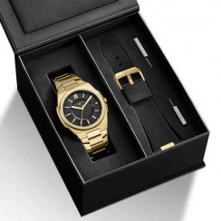 Zlaté pánské hodinky Zinvo Watches s ocelovým páskem Rival - Gold 44MM