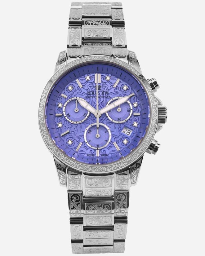 Women's silver Louis XVI watch with steel strap Palais Royale Woman With Diamond 6024 - Silver 38MM